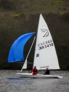Finally some wind!! Mike Wison & Chris Hill in the Flying (almost) Fifteen